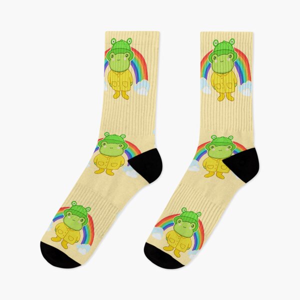 Item preview, Kawaii Frog with Rainbow Hat: Cottagecore Aesthetic, Pastel Hippy Theme, Perfect for Teens, Featuring Happy Anime Froggy designed and sold by MinistryOfFrogs.