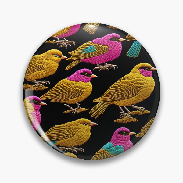 Item preview, "...Everybirdy golder birds_Embroidered Pattern..." 10_S60 designed and sold by CreArtorium.