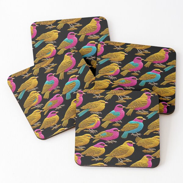 Item preview, "...Everybirdy golder birds_Embroidered Pattern..." 10_S60 designed and sold by CreArtorium.
