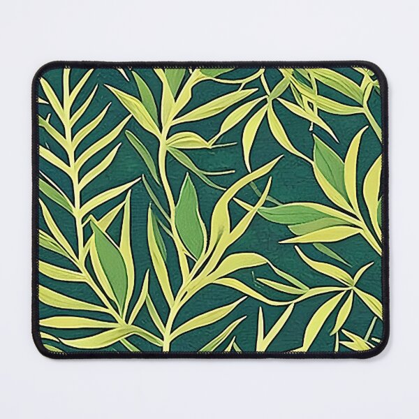 Item preview, Van Gogh Style Long Green Plant Leaves on a Green Textured Background designed and sold by sunflowerlight.