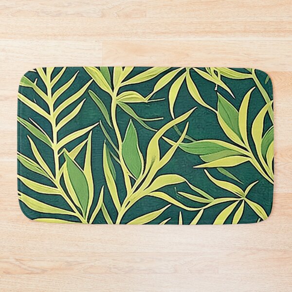 Item preview, Van Gogh Style Long Green Plant Leaves on a Green Textured Background designed and sold by sunflowerlight.