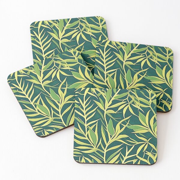 Item preview, Van Gogh Style Long Green Plant Leaves on a Green Textured Background designed and sold by sunflowerlight.