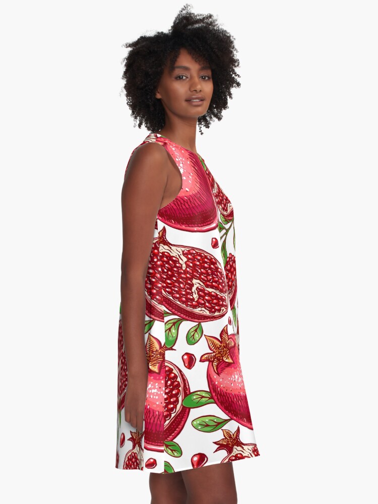 Alternate view of Pomegranate Print A-Line Dress