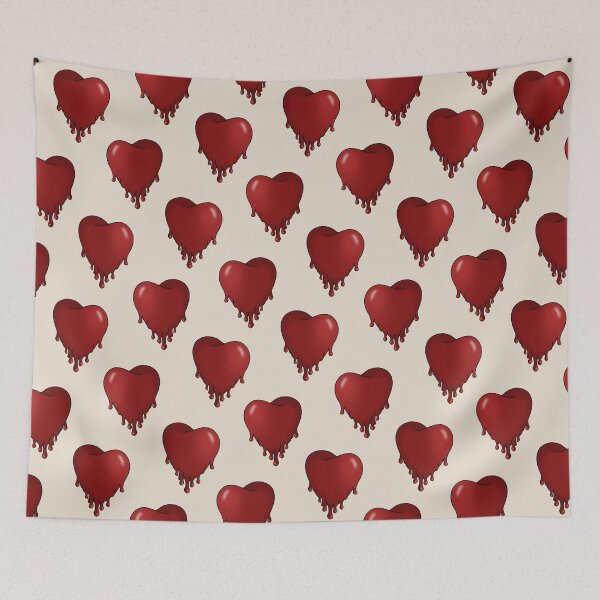Item preview, Melting Red Heart Pattern Design designed and sold by CreativeDraws42.