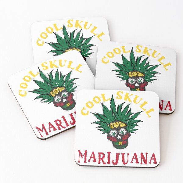 Item preview, COOL SKULL MARIJUANA LEAF| GIFT FOR SKULL ART LOVERS| GIFT FOR STONERS| GIFT FOR WEED LOWERS| SKULL ART AND WEED  designed and sold by al21ex.