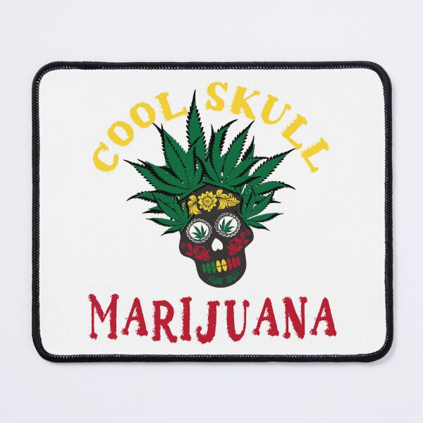 Item preview, COOL SKULL MARIJUANA LEAF| GIFT FOR SKULL ART LOVERS| GIFT FOR STONERS| GIFT FOR WEED LOWERS| SKULL ART AND WEED designed and sold by al21ex.