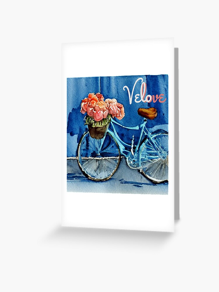 Carte de vœux for Sale avec l'œuvre « Vélo Love Cycling » de l