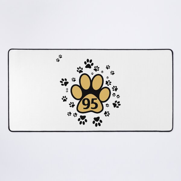 Item preview, 95 - number with animal paw pattern designed and sold by MadandMean.