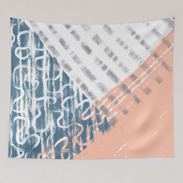 Item preview, Peach blue and grey graphic  designed and sold by Clara’s.