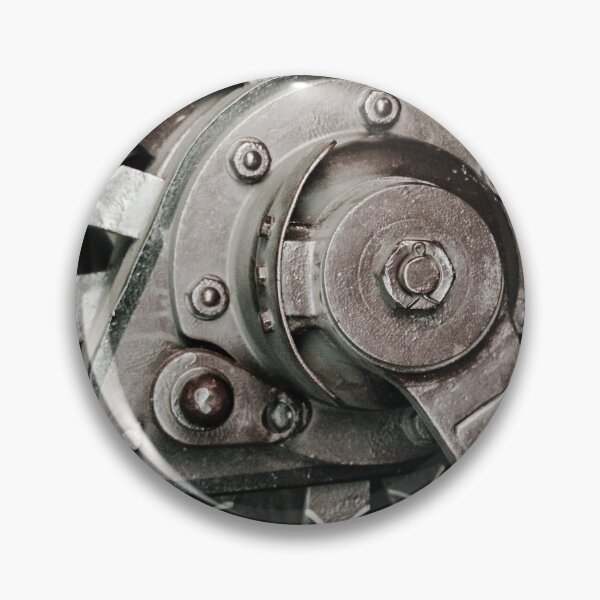 Item preview, Old Steam Roller Wheel bw Vertical designed and sold by eddiebarronshop.