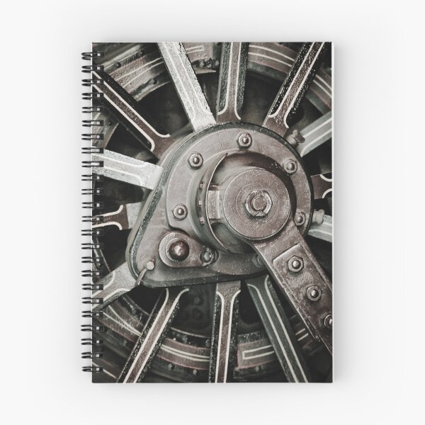 Item preview, Old Steam Roller Wheel bw Vertical designed and sold by eddiebarronshop.