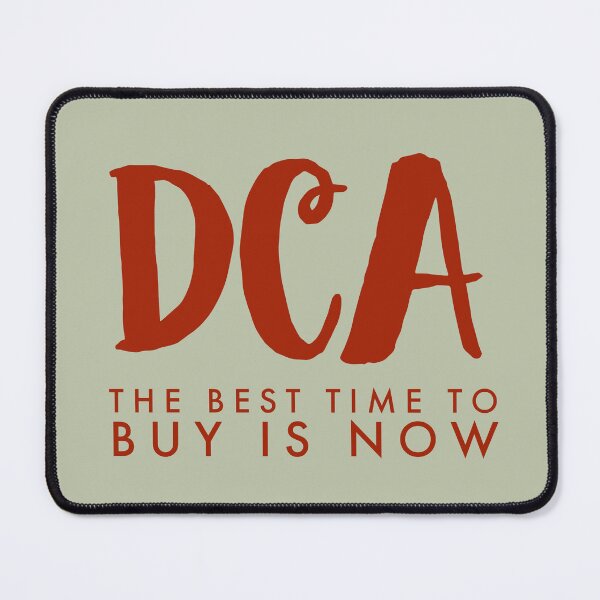 Item preview, DCA - The Best Time To Buy Is Now, gifts for Crypto traders designed and sold by Mobius Spot Collective.