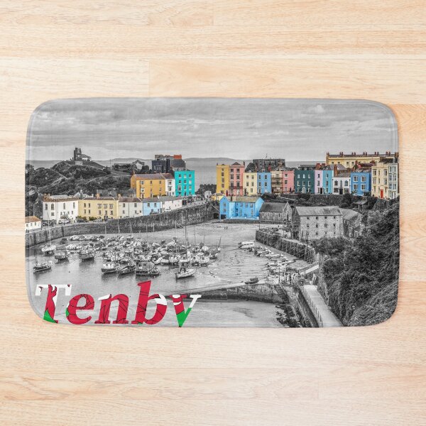 Item preview, Tenby Town Houses With Text designed and sold by Paul Thompson Photography.