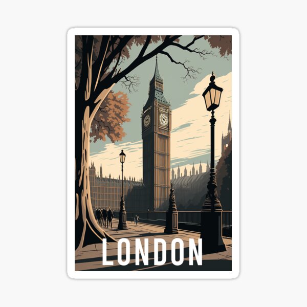 Tourist Landmarks United Kingdom, British Isles Sticker Sheets, UK