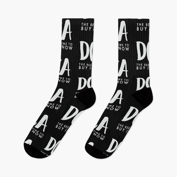 Item preview, DCA - The Best Time To Buy Is Now, gifts for Crypto traders, B&W designed and sold by Mobius Spot Collective.