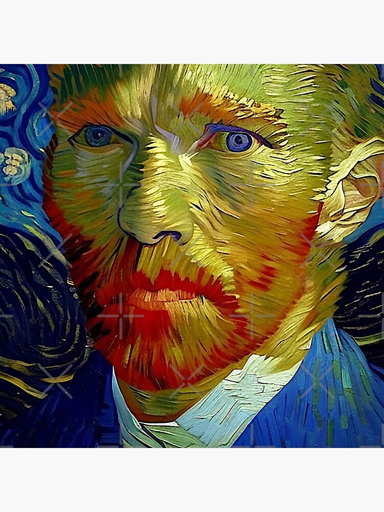 "Van Gogh Style Portrait of Vincent Van Gogh with Thick Brush Strokes