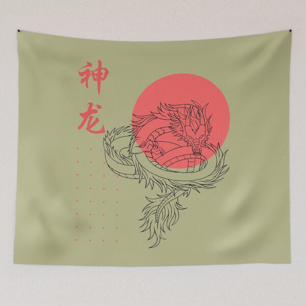 Item preview, Red Black White Dragon Shenlong 神龙 T-Shirt designed and sold by Tarikbouchmal.