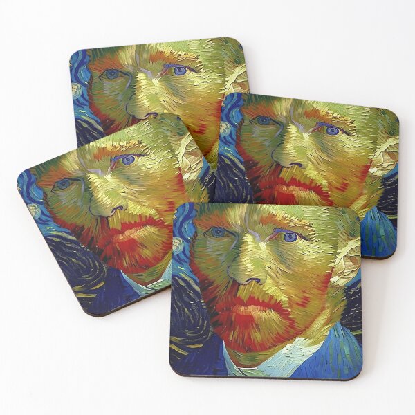 Item preview, Van Gogh Style Portrait of Vincent Van Gogh with Thick Brush Strokes Painting designed and sold by sunflowerlight.