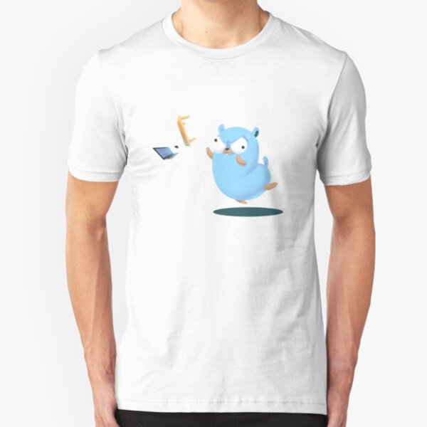 Golang Gopher Go Rage Camiseta ajustada