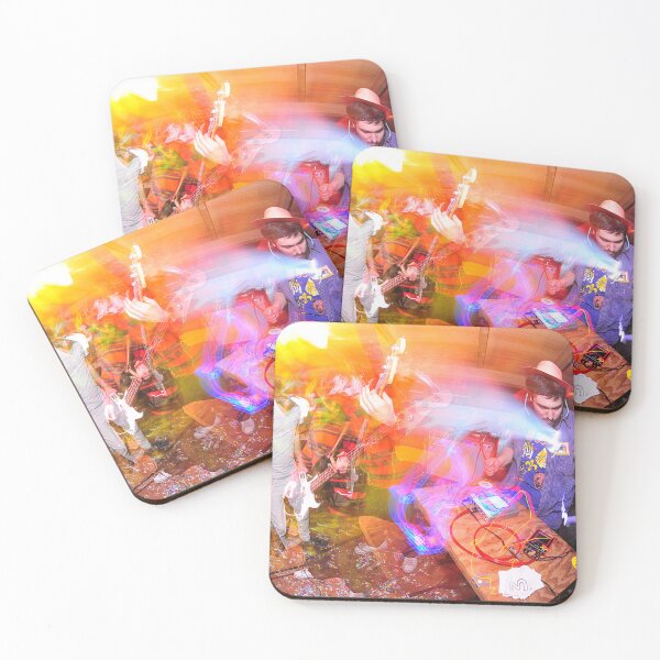 Item preview, Colourful motion blur musicians playing guitars and dancing. designed and sold by claireseyeview.