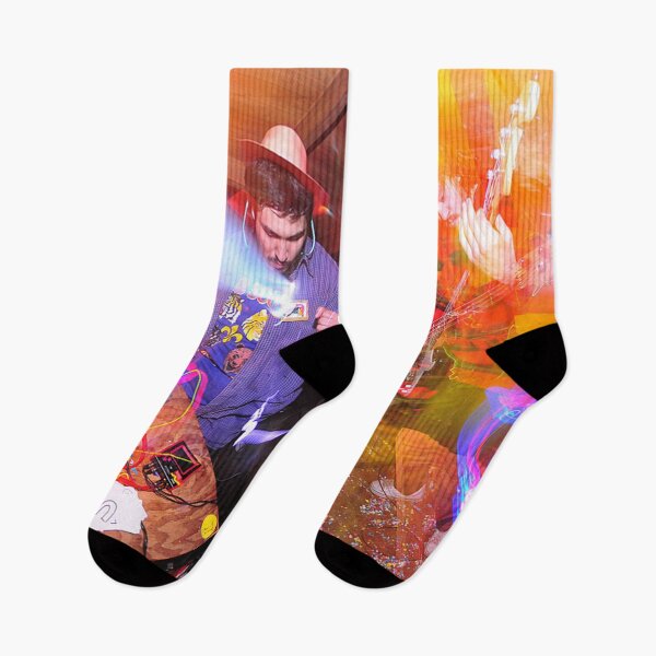 Item preview, Colourful motion blur musicians playing guitars and dancing. designed and sold by claireseyeview.