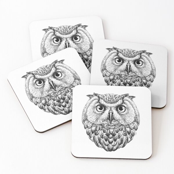 Item preview, owl drowing designed and sold by The Enthousiaste.