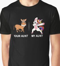Your Aunt My Aunt Funny Cute dabbing Unicorn T-shirt Graphic T-Shirt