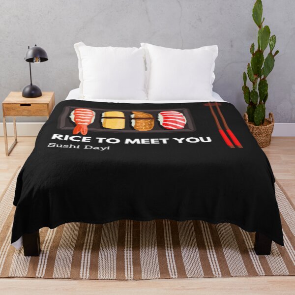 Item preview, Black Sushi Lover Fun, rice to meet you sushi day T-shirt designed and sold by Tarikbouchmal.