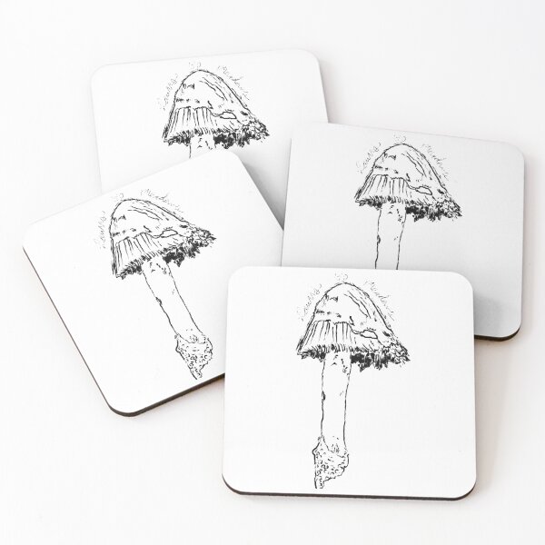 Item preview, Lawns to meadows ink cap mushroom designed and sold by PunkCabbage.