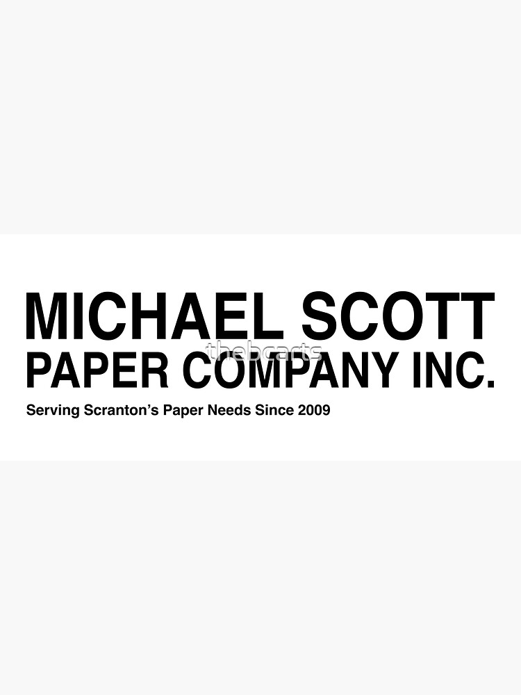 "Michael Scott Paper Company Inc" Sticker for Sale by thebcarts Redbubble