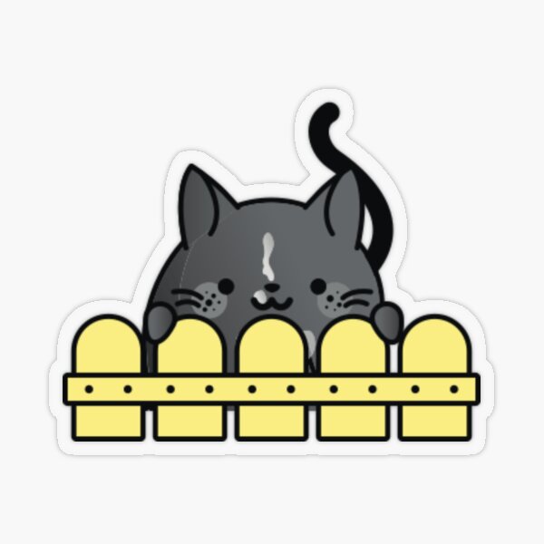Black Tuxedo Cat Sticker Transparent Sticker