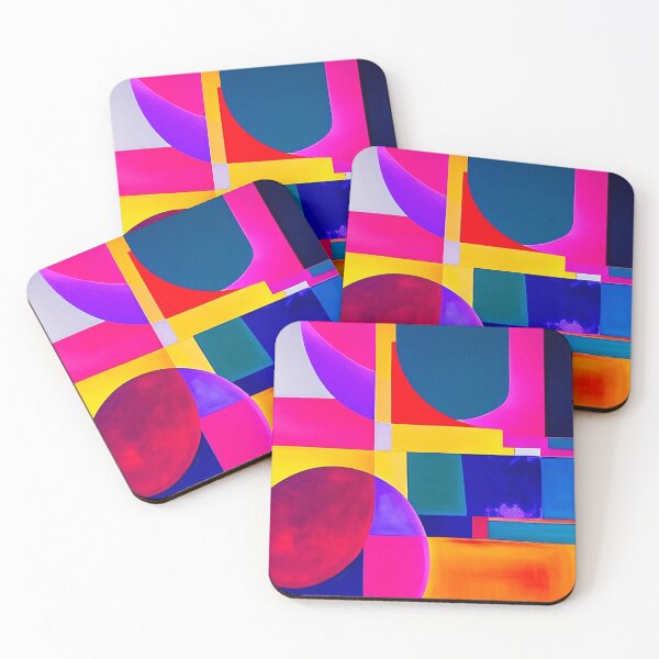 Item preview, Colorful abstract shapes geometric art painting  designed and sold by vishalraifx.