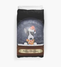 English Bull Terrier Christmas Gift Duvet Cover