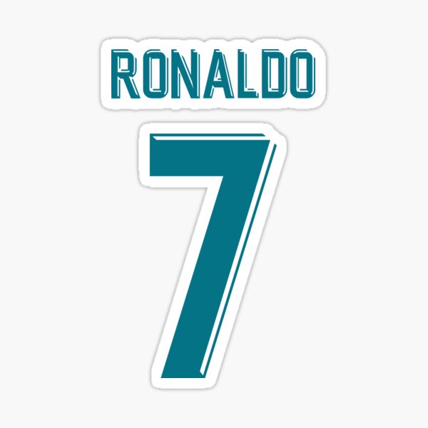 Ronaldo #7 POR Red Green 22 Football Jersey Sticker for Sale by Millustgfx