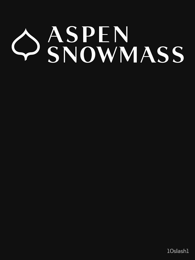 Discover Modern Logo, Aspen Snowmass Resort, Colorado - White Writing | Essential T-Shirt 