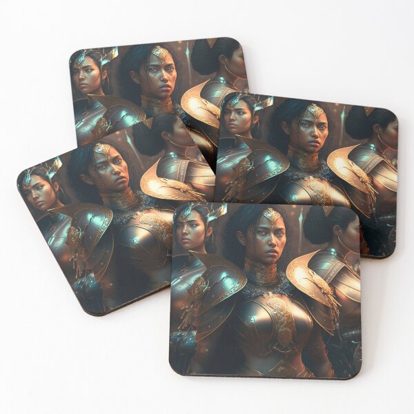 Item preview, Warrior Women Wearing Armor, Ethnic, Asian designed and sold by BySpinny.