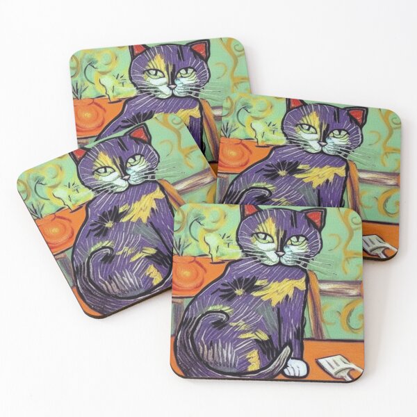Item preview, Cat vangogh style designed and sold by Ashley Lustful.