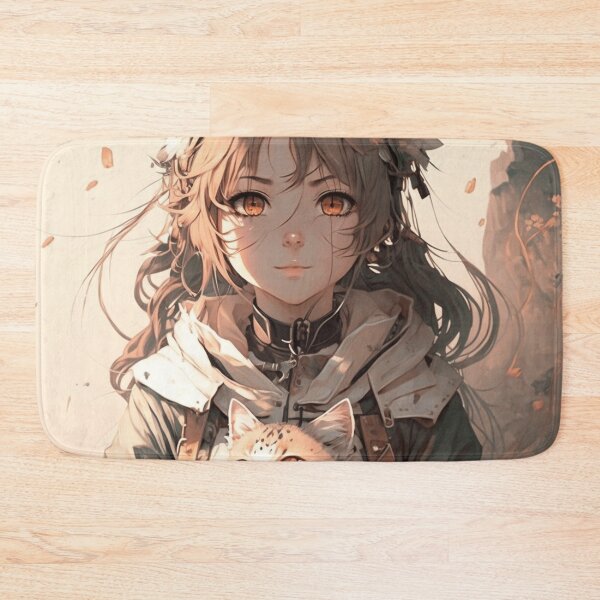 Item preview, Anime Girl With Cat designed and sold by ArtRogue.