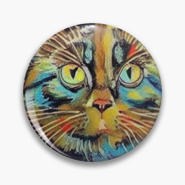 Item preview, cat face colors vangogh style designed and sold by Ashley Lustful.