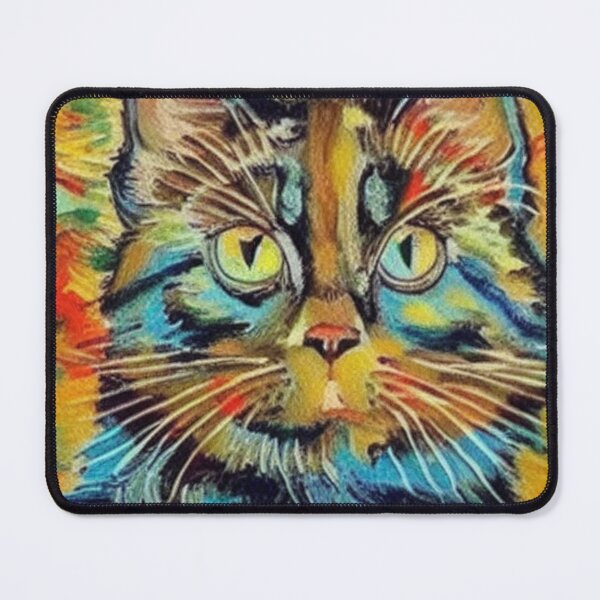 Item preview, cat face colors vangogh style designed and sold by Ashley Lustful.