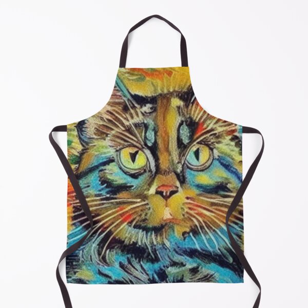 Item preview, cat face colors vangogh style designed and sold by Ashley Lustful.