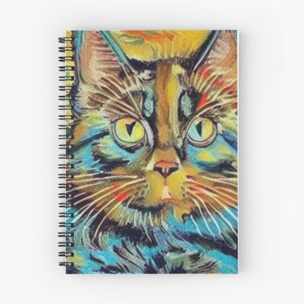 Item preview, cat face colors vangogh style designed and sold by Ashley Lustful.