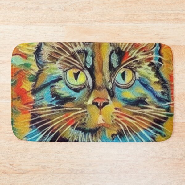 Item preview, cat face colors vangogh style designed and sold by Ashley Lustful.