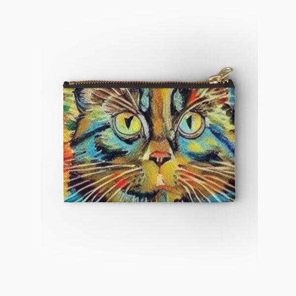 Item preview, cat face colors vangogh style designed and sold by Ashley Lustful.