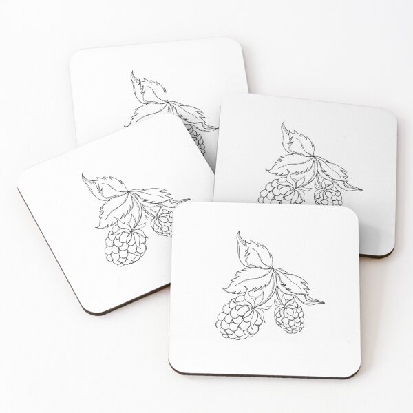 Item preview, Line art illustration of a sprig of raspberries. Isolated berry illustration element on white background. designed and sold by Sunshine2504.