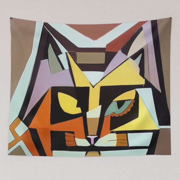 Item preview, cat cubism designed and sold by Ashley Lustful.