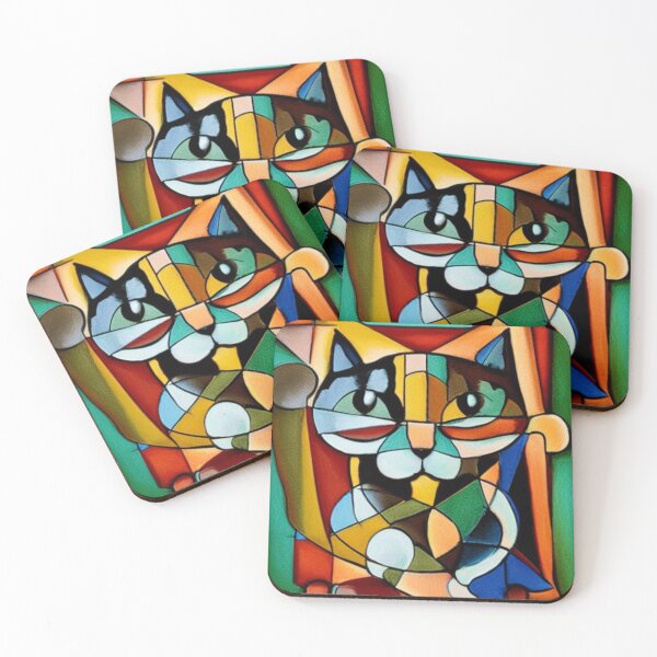 Item preview, Cat cubism colors designed and sold by Ashley Lustful.