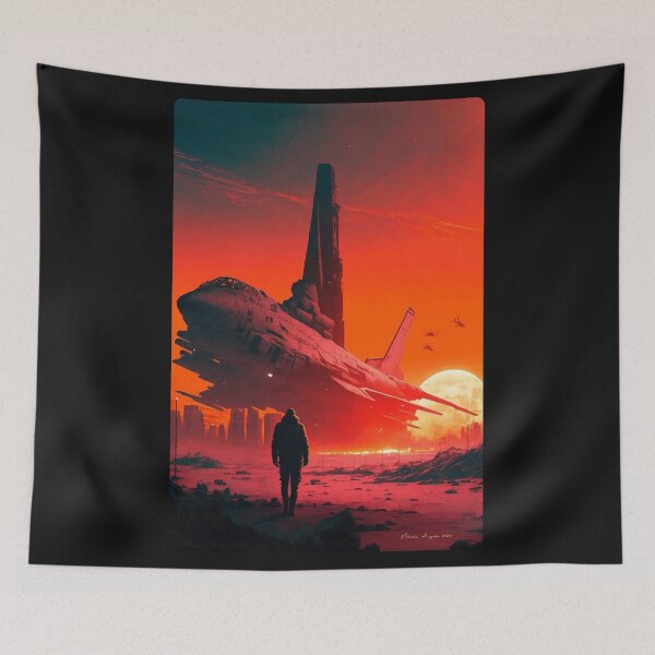 Item preview, A Future Human City On Mars - Space Poster designed and sold by Mitch-Angelo.