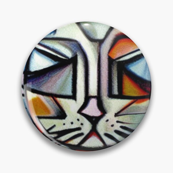Item preview, CAT BLUE RED CUBISM designed and sold by Ashley Lustful.
