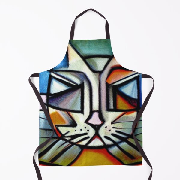 Item preview, CAT BLUE RED CUBISM designed and sold by Ashley Lustful.